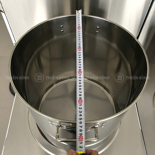 Nồi inox công nghiệp 70 lít đáy 3 lớp - ảnh 2 Đường kính nồi 45cm