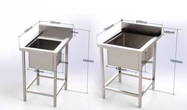 Cách lắp đặt chậu rửa inox công nghiệp chuẩn nhất - ảnh 3 kich thuoc chau rua