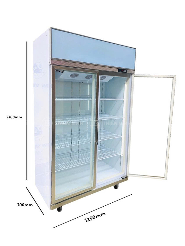 Tủ mát 2 cánh kính cao cấp có quạt lạnh Snow Village LC-1260FA - ảnh 1 Kích thước tủ Snow Village LC-1260FA