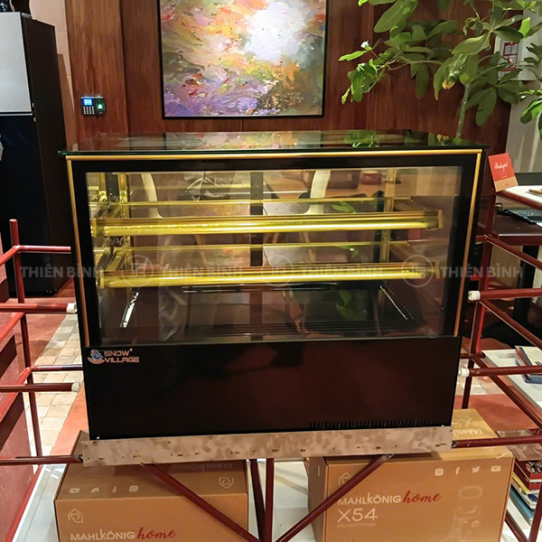 Tủ bánh mini để bàn 90cm kính vuông Snow Village GB-120V - ảnh 9 Lắp tủ Snow Village GB-120V