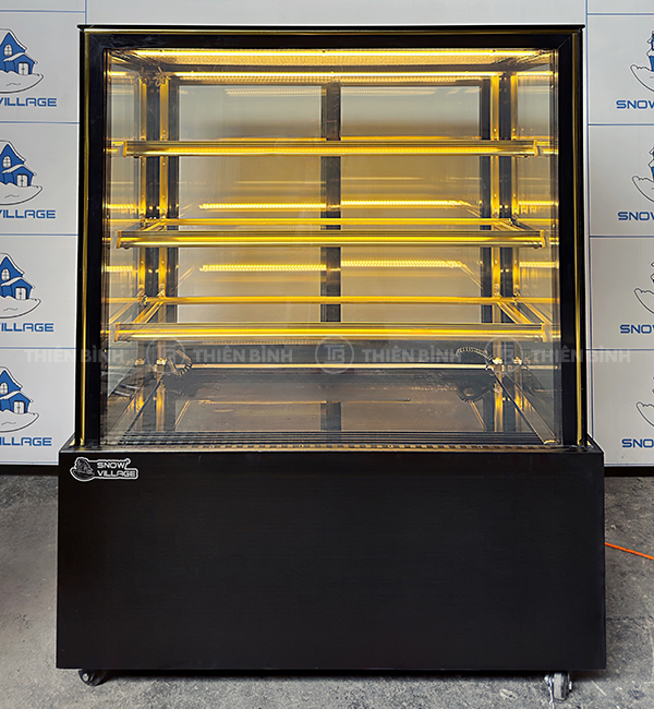 Mặt trước tủ trưng bày bánh Snow Village GB-300-4L.Z4 đen
