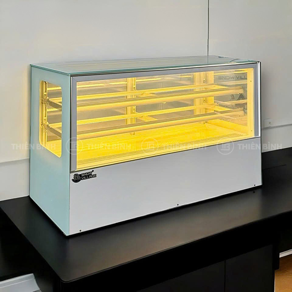 Tủ bánh kem 1m2 kính vuông Snow Village GB-1200V - ảnh 5 Snow Village GB-1200V trắng