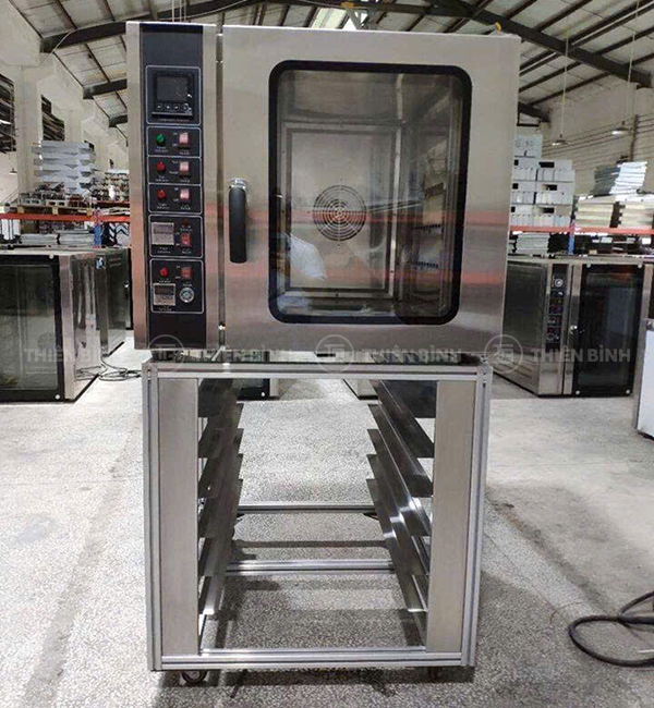 Lò nướng đối lưu 5 khay SouthStar NFC-5D - ảnh 3 Lò nướng Southstar NFC-5D có thêm giá đỡ inox