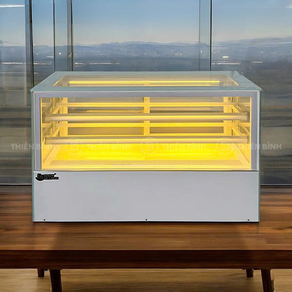 Tủ bánh kem 1m2 kính vuông Snow Village GB-1200V - ảnh 1 Tủ bánh Snow Village GB-1200V trắng