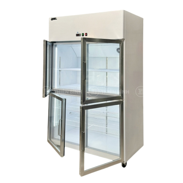 Tủ mát trưng bày 4 cánh kính Snow Village LC-1200CF - ảnh 2 Với thiết kế đẹp sang trọng kết hợp với 4 bánh xe ở chân tủ giúp người dùng dễ dàng di chuyển thiết bị đến các vị trí khác.