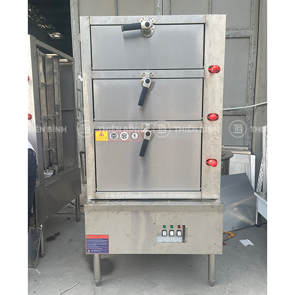 Tủ hấp hải sản 3 tầng dùng điện - ảnh 1 hình ảnh tủ hấp hải sản 3 tầng dùng điện