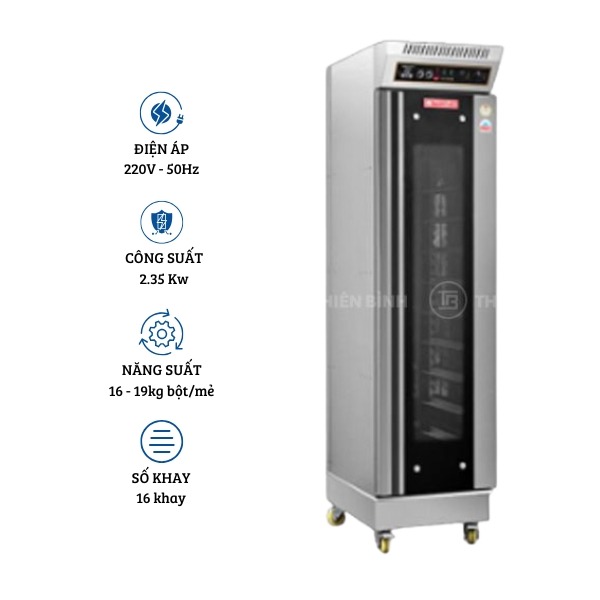 Tủ ủ bột 16 khay Hongling XF-16A Tủ ủ bột 16 khay Hongling XF-16A