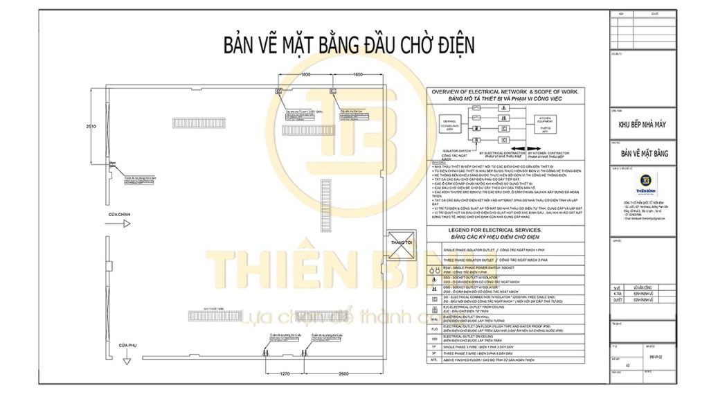 Bản vẽ đầu chờ điện