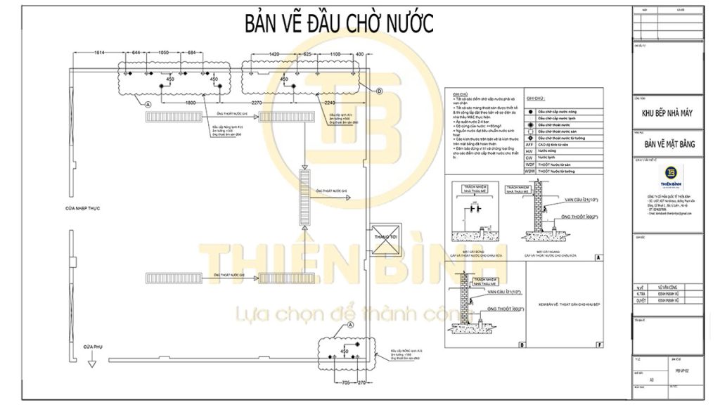 Bản vẽ đầu chờ nước