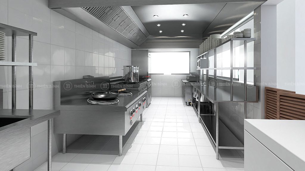 Tiêu chuẩn không gian trong thiết kế bếp công nghiệp