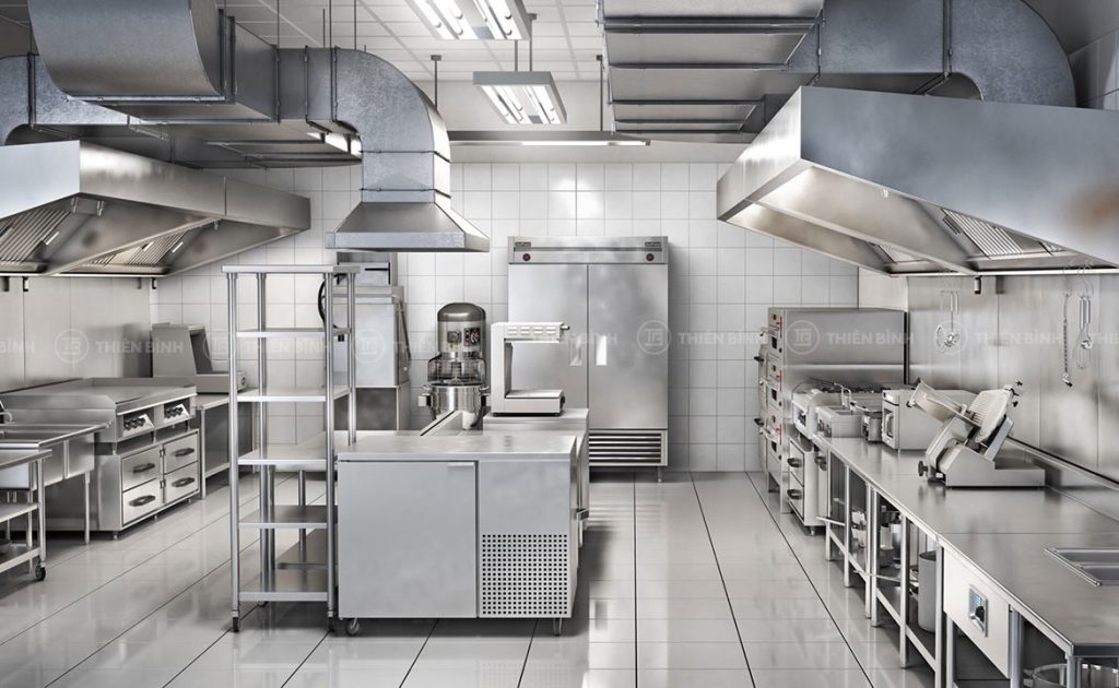 Bếp nhà hàng được sắp xếp tối ưu công năng và thiết bị nhờ có thiết kế 3D