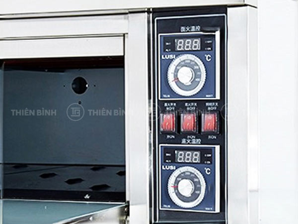 Lò nướng công nghiệp 4 tầng 16 khay Vigevr HGB-416D - ảnh 1 Bảng điều khiển từng tầng lò Vigevr HGB-416D