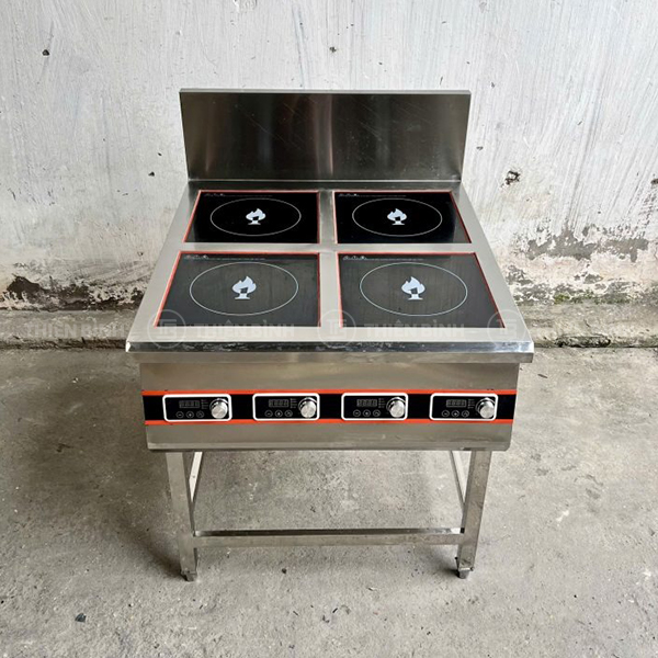 Bếp âu điện từ 5kW x 4 họng - ảnh 2 Mặt bếp âu điện từ 4 họng 5kW