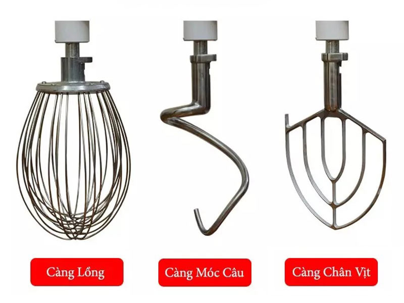 3 càng của máy trộn bột Hongling B10