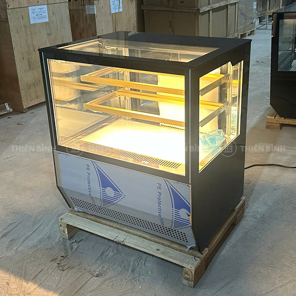 Tủ bánh mini để bàn 70cm kính vuông Kenshin KS-BMM700-V - ảnh 2 tu trung bay banh kenshin ks bmm700 v