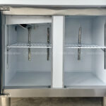 Bàn đông mát 2 cánh 1m2 Snow Village PLO.25L2D có kệ đỡ linh hoạt có thể tháp lắp