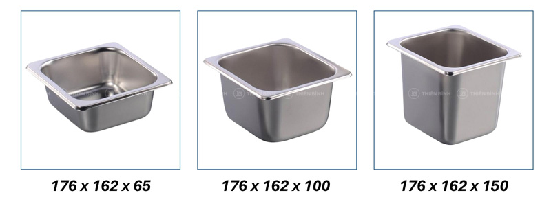 Tổng hợp kích thước các loại khay inox GN và ứng dụng thực tế - ảnh 10 Tổng hợp các kích thước khay GN 1/6