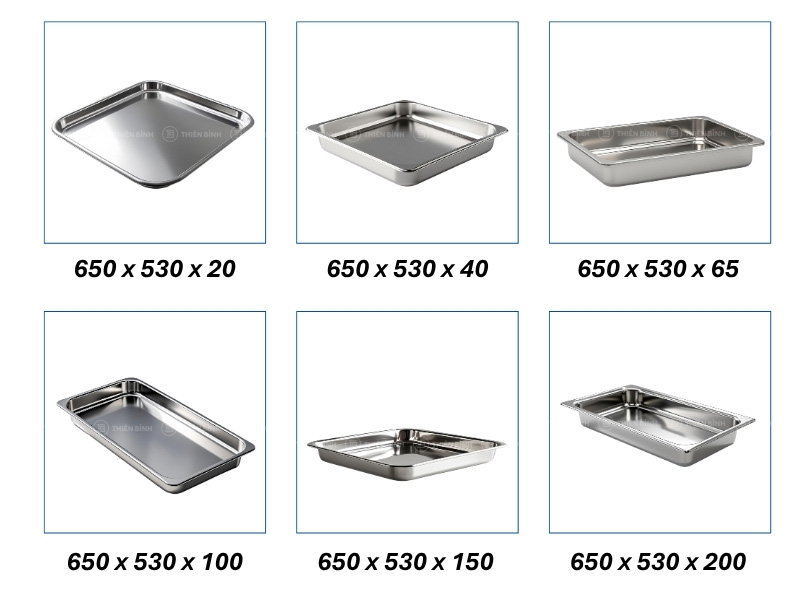 Tổng hợp kích thước các loại khay inox GN và ứng dụng thực tế - ảnh 12 Tổng hợp các kích thước khay GN 2/1