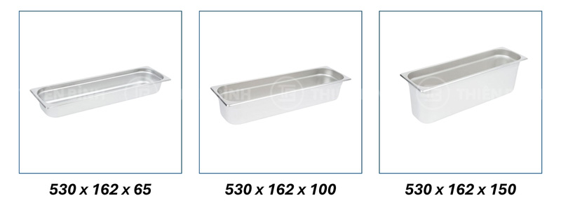 Tổng hợp kích thước các loại khay inox GN và ứng dụng thực tế - ảnh 14 Các kích thước khay GN 2/4