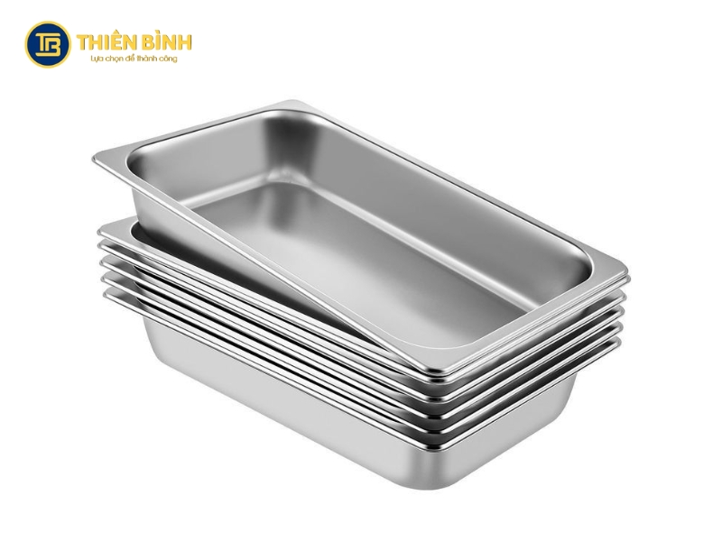 Tổng hợp kích thước các loại khay inox GN và ứng dụng thực tế - ảnh 3 Khay GN tiêu chuẩn (loại bình thường)