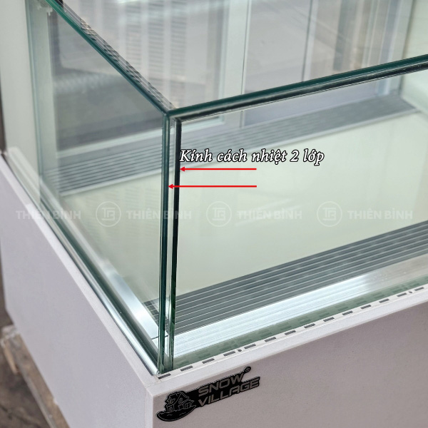 Tủ bánh mini để bàn 1 tầng 70cm kính vuông Snow Village GB-100V.Z1 - ảnh 4 Kính cách nhiệt 2 lớp