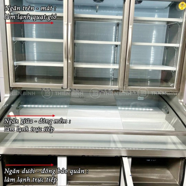 Tủ trưng bày thực phẩm trên mát dưới đông 3 chế độ Snow Village DC-1800FY - ảnh 1 3 ngăn tủ đông Snow Village DC-1800FY