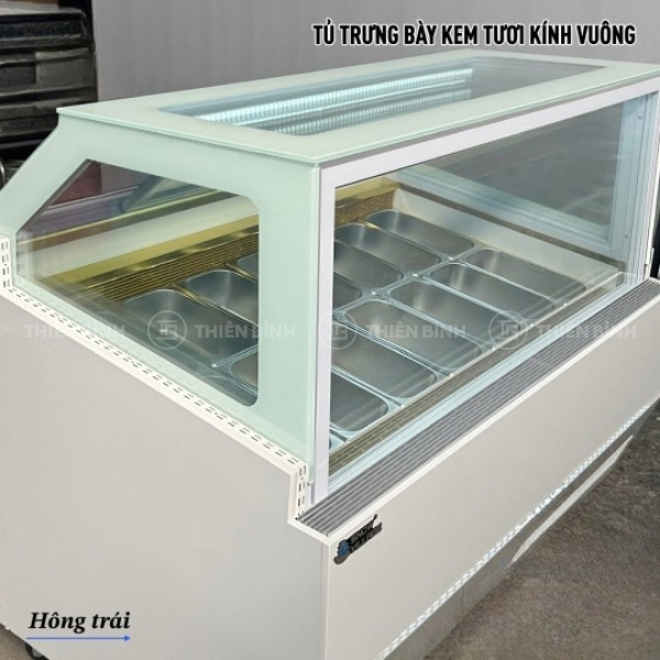 Tủ trưng bày kem 14 khay kính vuông Snow Village BL-1.4V - ảnh 2 hong trai tu trung bay kem snow village bl 1 4v