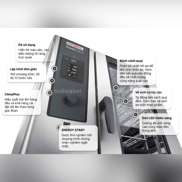 Lò nướng hấp 10 khay GN1/1 Rational CD2ERRA.0001147