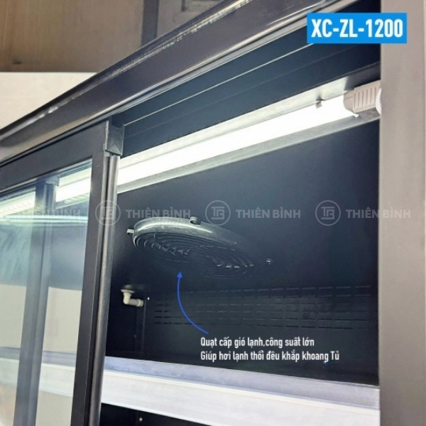 Tủ mát trưng bày kính lùa Snow Village XC-ZL-1200 - ảnh 5 Quạt gió tủ mát XC-ZL-1200