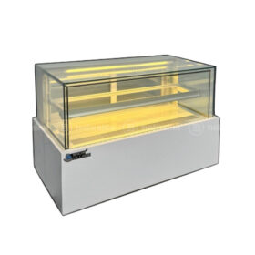 Tủ bánh mini để bàn 90cm kính vuông Snow Village GB-120V.Z1 màu trắng