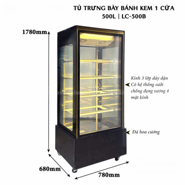 Tủ mát trưng bày 1 cánh kính Snow Village LC-500B - ảnh 1 Tủ mát Snow Village LC-500B