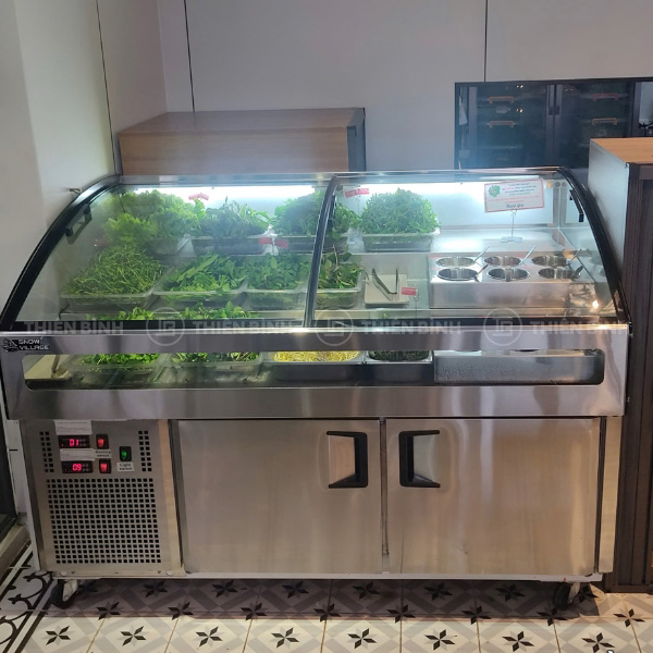 Tủ trưng bày thực phẩm đông mát 1m5 Snow Village BT-B1.5D - ảnh 5 Tủ trưng bàySnow Village BT-B1.5D tại quán ăn