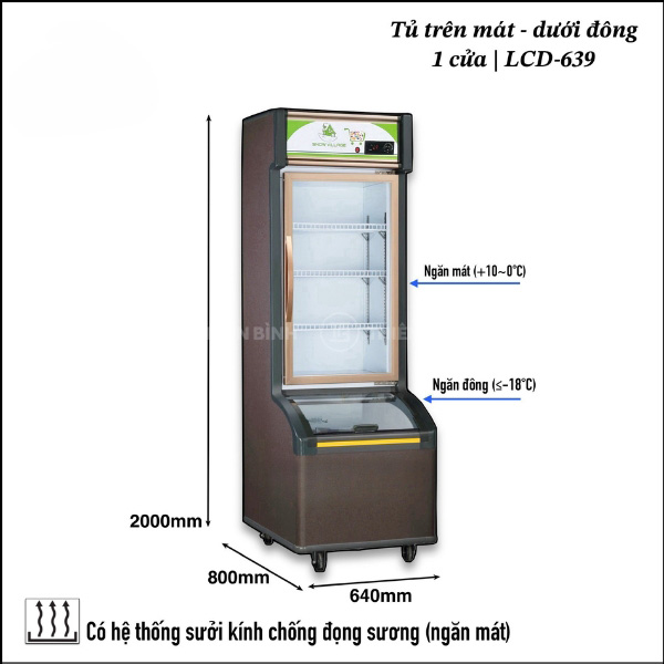 Tủ trưng bày Snow Village LCD-639
