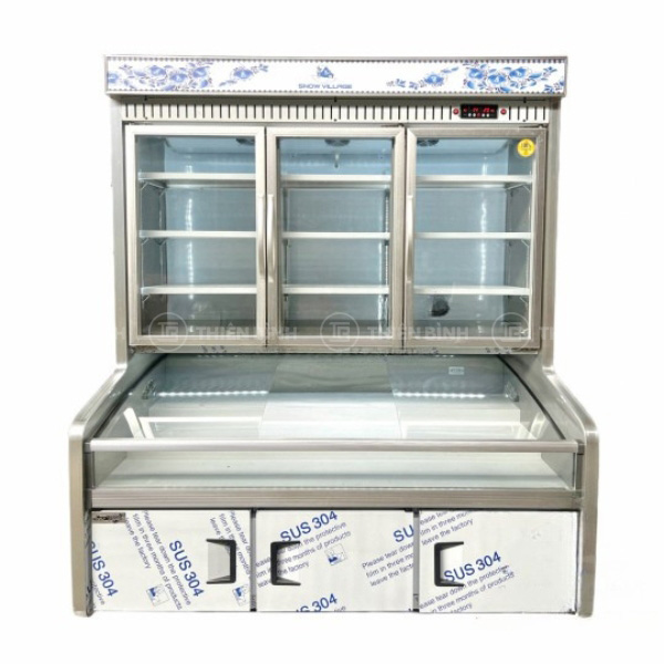 tu-trung-bay-thuc-pham-tren-mat-duoi-dong-3-che-do-snow-villag Tủ trưng bày thực phẩm trên mát dưới đông 3 chế độ Snow Village DC-1800FY