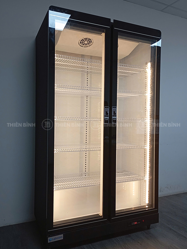 Tủ mát 2 cánh kính Lightcool LC-2K1100C đèn vàng
