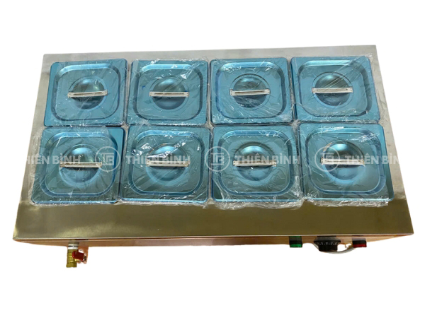 Hình ảnh thiết bị giữ nóng thức ăn đặt bàn 8 khay