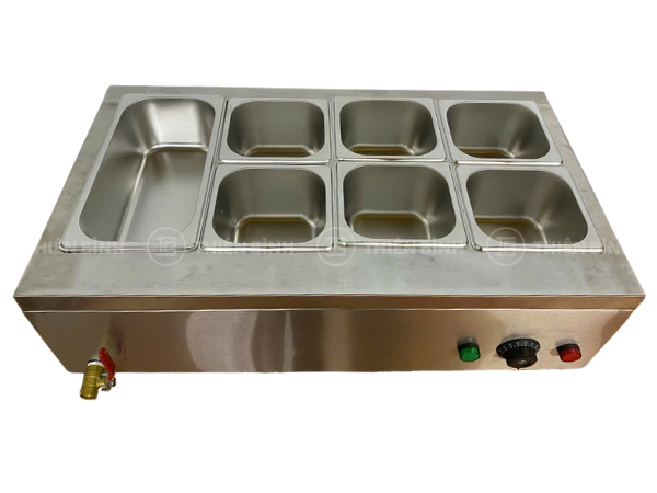 Hình ảnh thực tế thiết bị giữ nóng thức ăn đặt bàn 7 khay