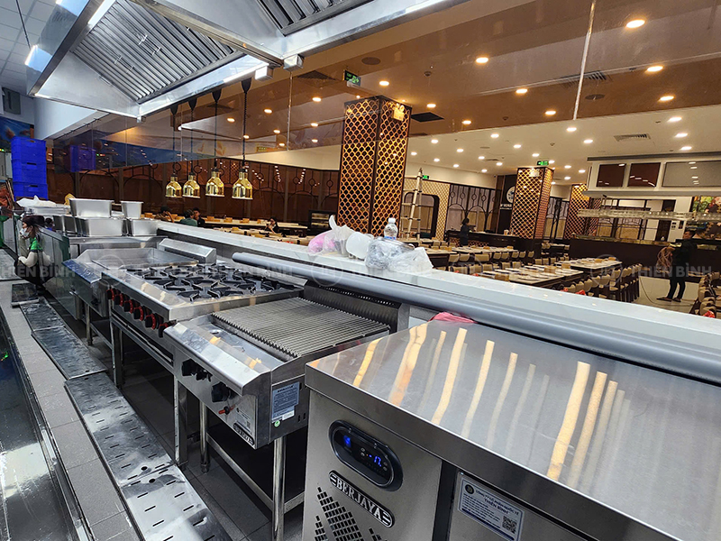 Cung cấp thiết bị cho nhà hàng buffet N'Rona - Aeon Mall Tân Phú - ảnh 13 Khu bếp nướng và chiên rán bề mặt