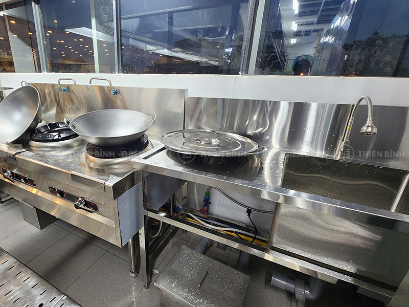 Cung cấp thiết bị cho nhà hàng buffet N'Rona - Aeon Mall Tân Phú - ảnh 11 Chậu rửa bên ngoài