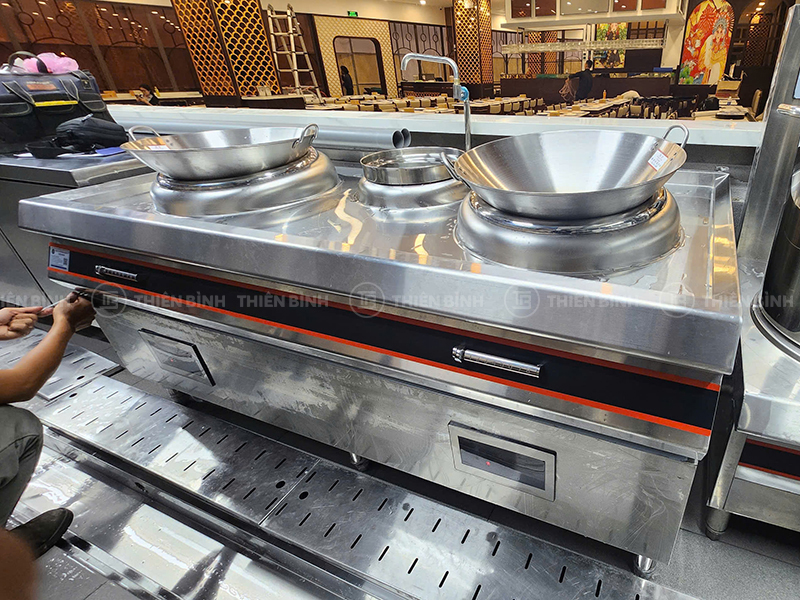 Cung cấp thiết bị cho nhà hàng buffet N'Rona - Aeon Mall Tân Phú - ảnh 8 Lắp đặt bếp từ mặt lõm