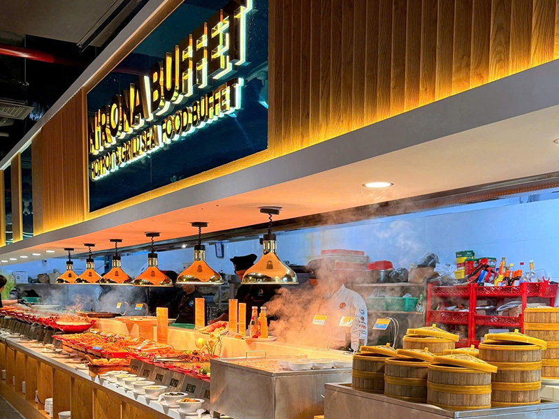 Cung cấp thiết bị cho nhà hàng buffet N'Rona - Aeon Mall Tân Phú - ảnh 2 Không gian nhà hàng N'Rona Buffet