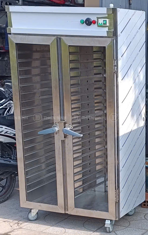 Tủ giữ nóng 100 khay - ảnh 1 Tủ sấy khay 2 cánh kính