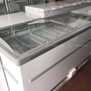 Tủ đông nằm kính cong Sanden SNC-0855 có giỏ nan