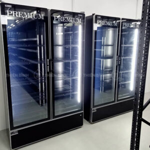 Tủ mát 2 cánh kính Sanden SPB-1000P Premium Inverter - ảnh 2 Tủ mát Sanden SPB-1000P có đèn LED