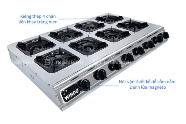 Bếp gas 8 họng Windo-812