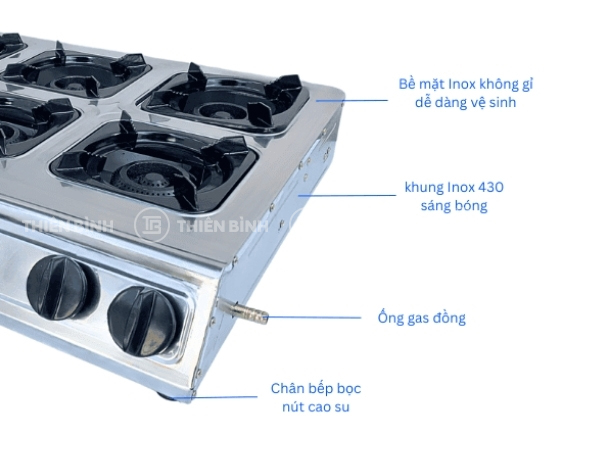 Bếp gas công nghiệp 8 họng Windo-812