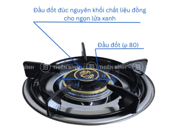 Đầu đốt bếp gas công nghiệp 4 họng Windo