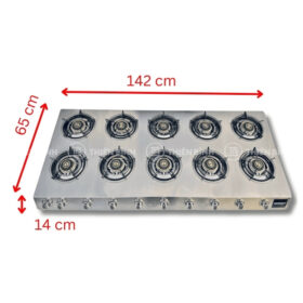 Kích thước bếp gas công nghiệp 10 họng Windo