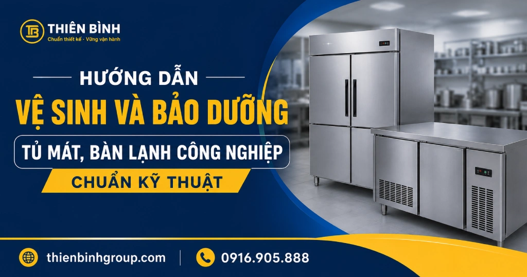 Hướng Dẫn Vệ Sinh, Bảo Dưỡng Tủ Đông & Bàn Mát Công Nghiệp (Chuẩn Chuyên Gia) - ảnh 1 Hướng Dẫn Vệ Sinh Và Bảo Dưỡng Tủ Mát, Bàn Lạnh Công Nghiệp Chuẩn Kỹ Thuật